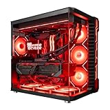 HYPER CYBER Colossus Gaming PC Desktop Computer, AMD Ryzen 7 7800X3D, Radeon RX 9070 XT, 64GB DDR5, 1TB SSD, Wonder Vision 360 Turbo ARGB Black, Windows 11 Home, RGB Lighting, WiFi, Ready to Use