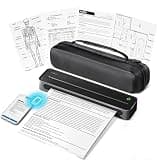 ETIKEZ D90E Inkless Portable Thermal Printer with Case – 8.5" x 11", Black