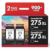 275 275XL PG-275 TR4720 TS3722 Black Ink Cartridge Replacement for Cannon PG 275 XL for Canon Printers PIXMA TR4720 TS3722 TS3700 TR4700 TS3522 TS3500 TS3520 TS3720 TR4722 (2 Pack, Black)