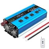 1PCS 6000W Pure Sine Wave Inverter 12V 110V 12v/24v to AC 110v Voltage Converter Car Solar Power Inverter(P24V-110V-60hz Blue)