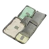 Sorandy 6 Piece Packing Cubes, Lightweight Travel Luggage Organizers with Oxford Fabric, for Suitcases Clothes Storage (Gray)