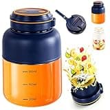 2026 Upgraded Portable Wireless Juicer Cup, Electric Blender with 38 Blades, Rechargeable USB Smoothie Blender for Gym Office Travel (#A,1300ML)