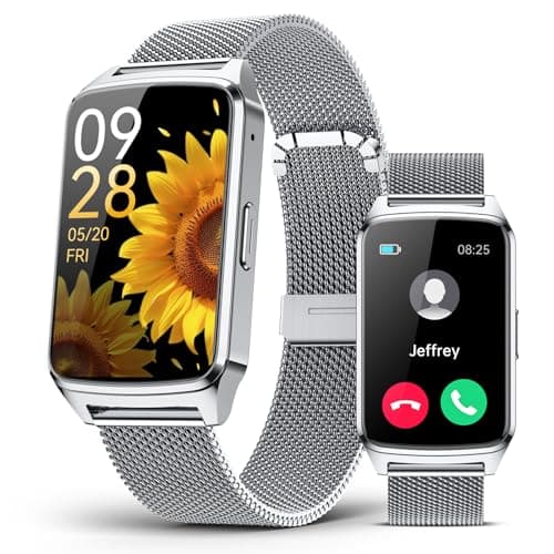 LIMTZOPY Fitness Activity Tracker for Women Men with Step Counter, Calorie/Distance/Sleep Monitor, IP68 Waterproof for Android iPhone, Silicone Smart Watch Smartwatch with 110+ Sport Modes (Silver)