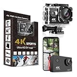 Pro Xtreme 4K Action Camera - Ultra HD Waterproof Camera Video Camera with Wi-Fi, 170° Wide Angle Lens, Image Stabilization, Multiple Mounting Options - Perfect Underwater Camera Snorkeling