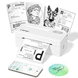 Labeer Bluetooth Thermal Label Printer, 4x6 Wireless Label Sticker Printer for Small Business, Office or Home, Compatible with iPhone, Android White (White)