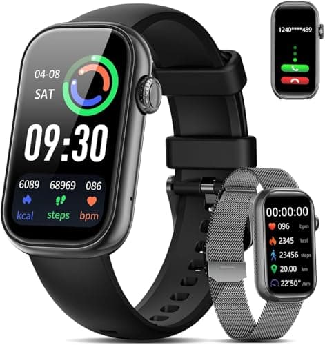 LIGE Smart Watches for Women (Answer/Make Call) 1.47” Touch Screen Fitness Tracker,Sleep Tracker/Calories Burned/ IP68 Waterproof 111 Sport Modes Pedometer for Android iOS,Black
