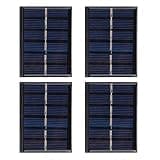 4Pcs 3V 0.3W Polycrystalline Silicon DIY Solar Power Charging Panel with Cable, Solar Panel for Outdoor Electronics, Small - Scale Renewable Energy Projects
