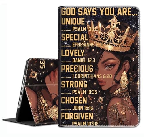 Case for iPad Pro 11 Inch 2022/2021/2020/2018, iPad Air 5th / 4th Gene 10.9 Inch (2022/2020) - Slim Fit Standing Cover with Auto Sleep/Wake,God Say Crown Girl