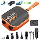 TowerTop Electric Paddle Board Pump: 10500mAh Rechargeable Car/SUP Pump, 50PSI Paddleboard Pump, 12V DC Dual Stage (Inflation & Deflation) with 8 Nozzles for Paddle Boards, Inflatables, Kayaks, Car