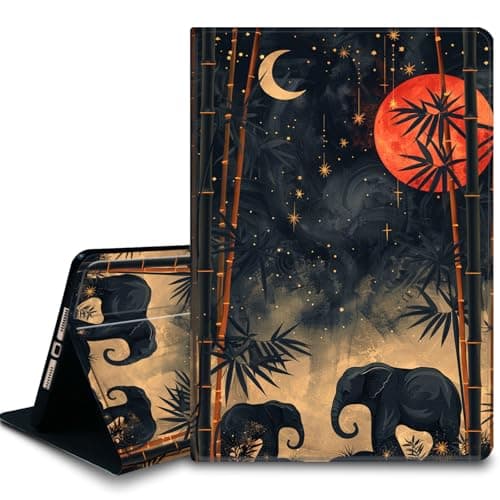 Bxgolkgd Tablet Case for Samsung Galaxy Tab S8/S7 11 Inch(2022/2020),Shockproof Stand Cover with Heat Dissipation,Auto Wake/Sleep Function,Starry Bamboo Elephant