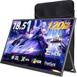 Portable Monitor 18.5” | 120HZ 1ms Gaming Monitor | 125% sRGB | FreeSync, HDR | 350Nits | USB-C & MINI HDMI | VESA & Stand | Large Travel External Second Screen for Laptop, Computer, Game Consoles
