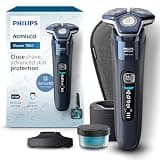Philips Norelco Shaver 7800, Rechargeable Wet & Dry Electric Shaver with SenseIQ Technology, Quick Clean Pod, Charging Stand, Travel Case and Pop-up Trimmer, S7885/85