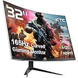 KTC 32 Inch FHD 1080p Curved Gaming Monitor - VA 1500R Curved Monitor, 165Hz 1ms MPRT, FreeSync & G-Sync, 122% sRGB, DP/HDMI, VESA, HDR10 for Gaming Home Office Business PC Monitor