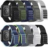 Lenrao Compatible with Apple Watch Bands for Men 44mm 45mm 46m 42mm 49mm, Velcro Sport Stretchy Nylon Loop Braided Breathable Strap for iWatch Bands Men Series Ultra Se 11 10 9 8 7 6 5 4 3 2 1