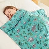 HOSUKKO Weighted Blanket - 5 lbs Green Bush Heavy Blanket - Small Size Breathable Lap Blanket(36"x48", 5 lbs)