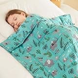 HOSUKKO Weighted Blanket - 5 lbs Green Bush Heavy Blanket - Small Size Breathable Lap Blanket(36"x48", 5 lbs)