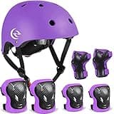 Kids Bike Helmet Skateboard Knee Pads - Kids Helmet Elbow Pads Wrist Guards Adjustable for 5~15yrs Girl Boy Kids Protective Gear Set for Sport Cycling Bike Roller Skating Scooter