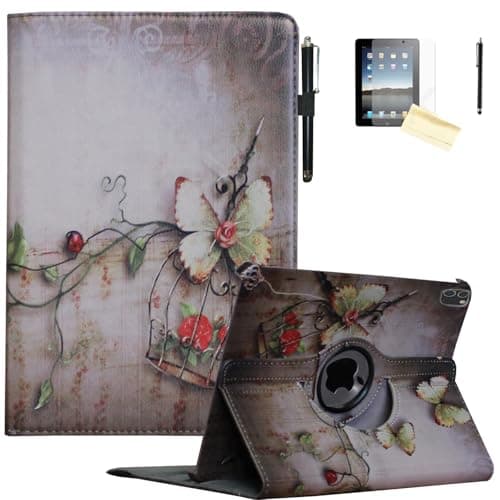 JKYTEC Case for iPad Air M4 11”/Air M3 11”/Air M2 11 Inch, Smart Cover Rotating Stand Auto Wake up Sleep for A3459 A3460 A3266 A3267 A2902 A2903 (Butterfly)
