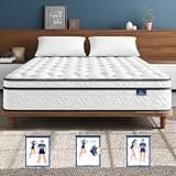 Vesgantti Queen Mattress 12 Inch, Fiberglass-Free | Cool Sleep Hybrid Mattress in a Box - Memory Foam & Pocket Springs, Ergonomic Design, Pressure Relief, Medium Firm Feel, 60"×80"×12"