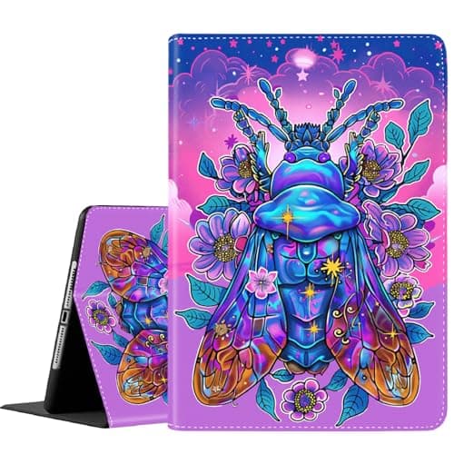 FDHHKJUKO Case for iPad Air 13 Inch (M3 2025 / M2 2024) & for iPad Pro 12.9 Case (6th/5th Gen 2022/2021), Slim Folding Stand Cover with Auto Wake/Sleep, Stag Beetle