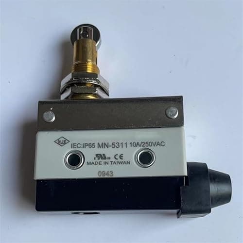 MN-5311 Micro Limit Switch 10A/250VAC IP65 Panel-Mounted Roller Piston Type Micro Switch for Machine Tools/Equipment Limit Control