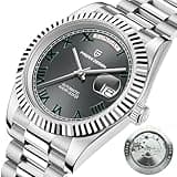 QUORVEXA Pagani Design PD1783 Date Day Men Automatic Watches Stainless Steel Waterproof Mechanical Watches for Men Japan Movement (Grey)