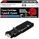 BEMPP 106R02252 Toner Cartridge Compatible for Xerox Phaser 6600 WorkCentre 6600 6605 Printers, with Chip, High Yield 3000 Pages, Clear Printing (1 Pack Cyan)