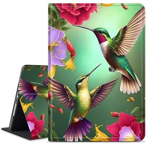 Dikoer for Samsung Galaxy Tab S5e 10.5 Inch 2019 (SM-T720/T725/T727) Tablet Case, Multiple Viewing Angles & Kickstand Back Case Drop Protection Smart Cover, Hummingbird Flower Green