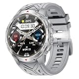 KT88 Smart Watch with Bluetooth Calling, Heart Rate, Step Counter, Sleep Tracking, Compass, Flashlight, Waterproof Sport Smartwatch (KT88-Silver)