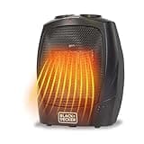 BLACK+DECKER Personal Ceramic Heater, Space Heater for Office Desk, Home Office & Personal Use Desk, 2 Heat & Fan Only Settings, Adjustable Thermostat, BHDC201, Black (Pack of 6)