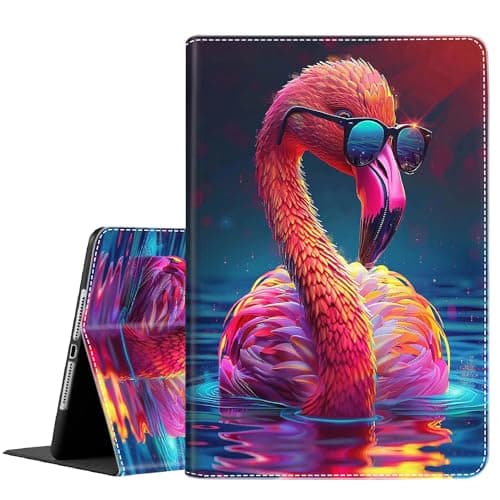 Case for iPad Air 11-inch M2 (2024) 6th Gen, for iPad Air 5th Gen (2022) / iPad Air 4th Gen (2020) 10.9 Inch, Durable Shockproof Protective Cover, Adorable Tropical Flamingo