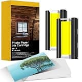 YUECOLOUR 2 Ink Cartridges + 80 Sheets 4x6 Photo Paper Set Compatible with Dock Plus & Dock Plus ERA Photo Printer Cartridge PHC-80.