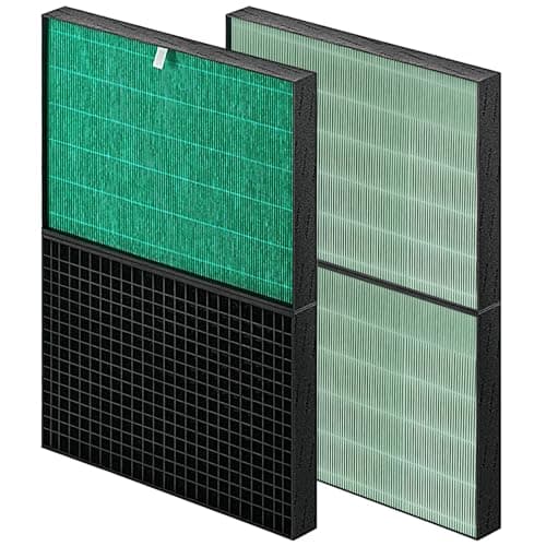 ProX Replacement Filter Compatible with Coway Airmega ProX Air Purifier, Composite Particulate Barrier & Integrated Carbon for Large Spaces, Wildfire Smoke, Pet Dander & Cooking Odors, 2-Pack