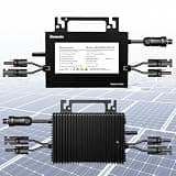 Solar Grid Tie Micro Inverter 1200W, SMI1200W 120V AC Grid-Tied Output with WiFi Smart App Tracking, 96% Efficiency Pure Sine Wave Inverter for Family Residence, Home & Small Business Energy Saving