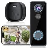 KAMEP Video Doorbell Camera Wireless No Subscription, 2K HD 180° Wide View Head-to-Toe, Battery Video Doorbell with Chime ,AI Human Detection, Night Vision, Two-Way Audio,2.4 GHz Wi-Fi Only