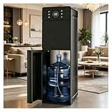 Bottom Loading Instant Hot Water Dispenser,Water Cooler with Smart Child Lock,Black Floor-Standing Water Cooler Dispenser