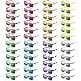 Geopty 48 Pack Pixel Sunglasses Bulk, Miner Party Favors Pixel Glasses for Adults Unisex, Gamer Robot Pixelated Mosaic Sunglasses Birthday Party Supplies