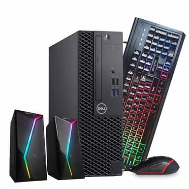 Dell OptiPlex 3070 Desktop PC | Intel Core i5 9th Gen Hexa Core | 32GB RAM | 1TB SSD | Windows 11 Pro | RGB Speaker | AX200 WiFi + BT | (Renewed)
