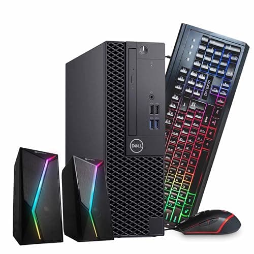 Dell OptiPlex 3070 Desktop PC | Intel Core i5 9th Gen Hexa Core | 32GB RAM | 1TB SSD | Windows 11 Pro | RGB Speaker | AX200 WiFi + BT | (Renewed)