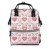Fuzquwu Valentine'S Day (15) Print Diaper Bag Backpack,Travel Daypack For Mom Dad,Diaper Tote Backpack
