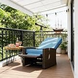 Rattan Chair,Outdoor Swivel Recliner Chair