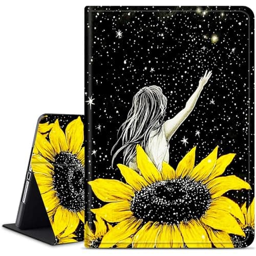 Dikoer for Samsung Galaxy Tab A9+/A9 Plus 11 Inch 2023 Model (SM-X210/X216/X218) Tablet Case, Slim KickstandStand Leather Smart Cover with Auto Wake/Sleep, Sunflower Star Girl