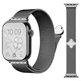 Bling Milanese Loop Compatible with Apple Watch Band 40mm 44mm 42mm 38mm 41mm 46mm 45mm 49mm Women,Cute Dressy Magnetic Metal Mesh Strap for iWatch Se Series 11 10 9 8 7 6 5 4 3 2 1 Ultra Bands