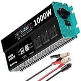 Quipsox Power Inverters 500W 12V DC to 110V AC Converter for Vehicles/PD 25W Fast Charging Ports Car Charger Adapter with a Cigarette Lighter Ports Plug Outlet(Modified sine wave-1000W)
