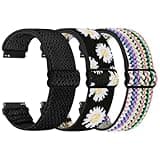 TumpCez Quick Release Watch Band - Choice of Width -18mm 19mm 20mm 22mm 24mm Watch Bands, Solo Loop Adjustable Elastic Nylon Watch Straps Replacement Wristband for Men Women
