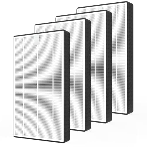 4 Pack F1 Replacement Filters, Compatible with 3M Filtrete Air Purifier, Models FAP-C01-F1,FAP-T02-F1, FAP-C01BA-G1, FAP-T02WA-G1, FAP-ST02W and FAP-ST02N, NOT for F2 or A2 Models