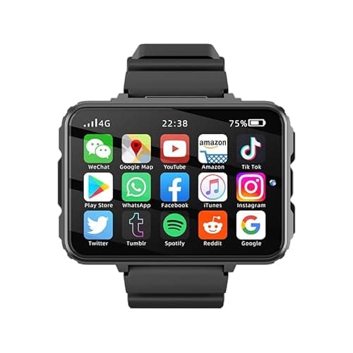 VP-777 4G Internet GPS SmartWatch 4GB+64GB Android 10.7 2.4" Large Screen 500W+500W Dual Camera Google Play SIM Card Sports Smart Watch for Men (B)