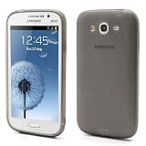 JUJEO Gel TPU Case with Anti - Dust Plug Slim Matte for Samsung Galaxy Grand I9082 I9080 - Non - Retail Packaging - Grey