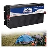 3000W 4000W 5000W Pure Sine Wave Inverter 12V/24V/48V/60V/72V DC to 110V/220V AC Car Converter Power with Dual Voltage Display Suitable for Vehicles Hot Water(4000W,48V to 110V)