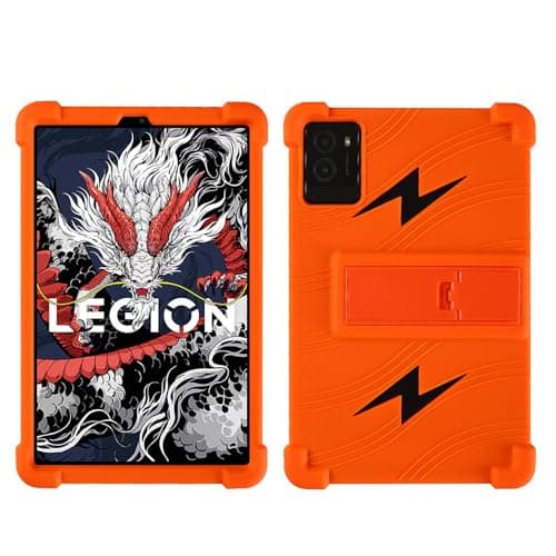 QYiiD Case for Lenovo Legion Y700 (2025) 3rd Gen 8.8 inch TB-321FC, Light Weight Silicone Kids Friendly Rubber Soft Shock Proof Protective Cover Case, Orange